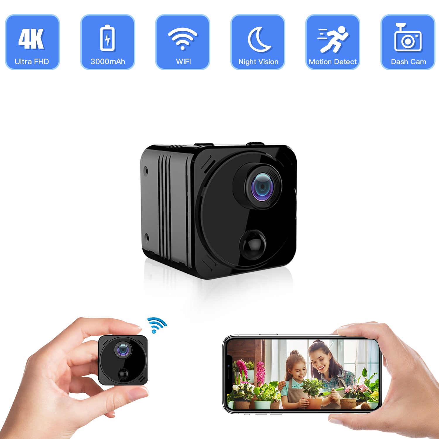 4K Mini Security Cameras For Wifi Connect - R8 Secondary image