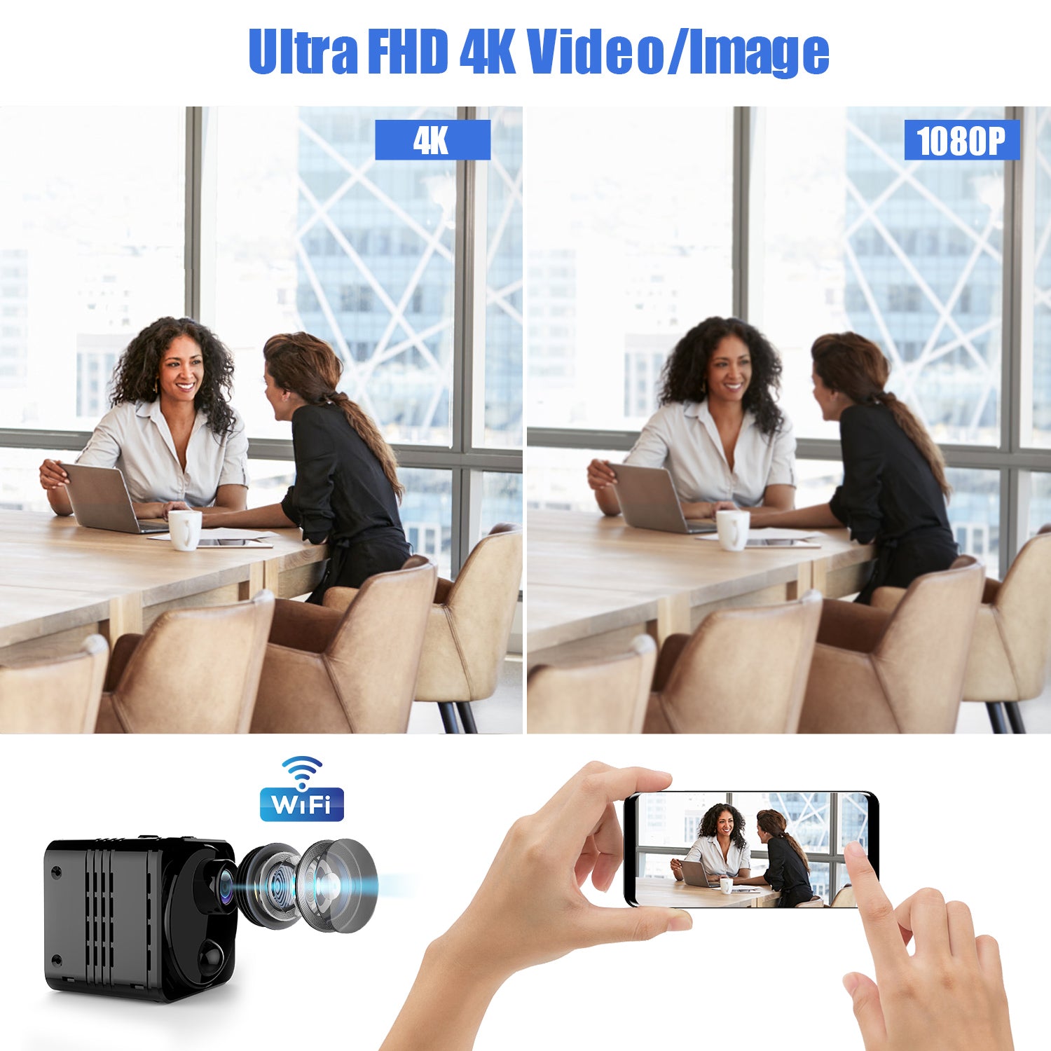 4K Mini Security Cameras For Wifi Connect - R8