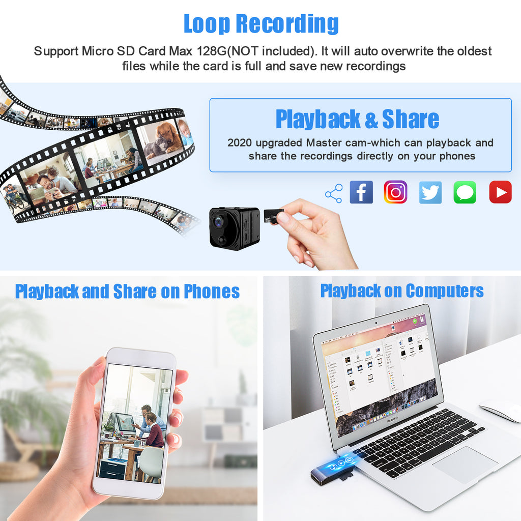 4K Mini Security Cameras For Wifi Connect - R8