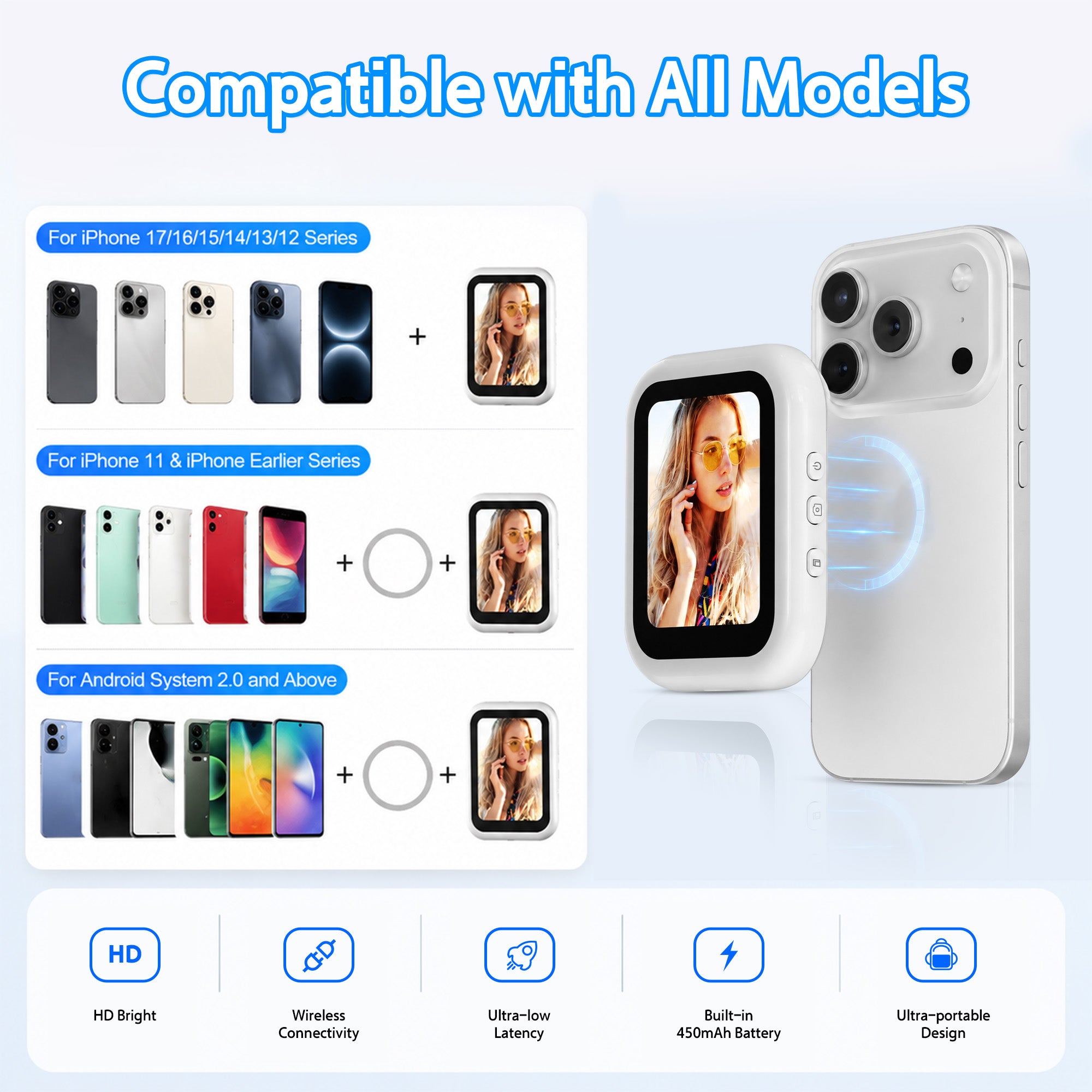 Wireless Magnetic Selfie Screen - R3024