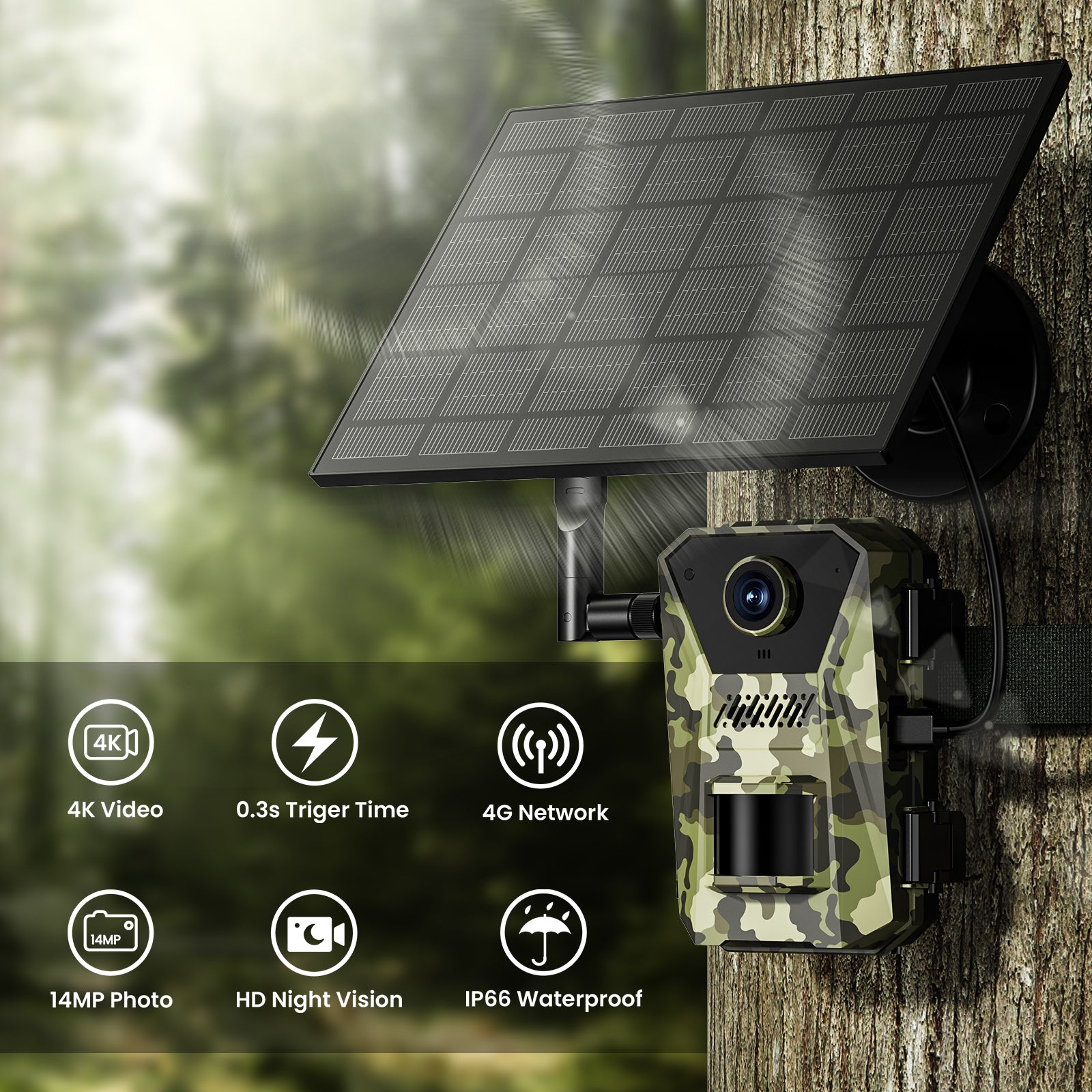 4G Hunting Game Cameras with Long Battery Life - F8